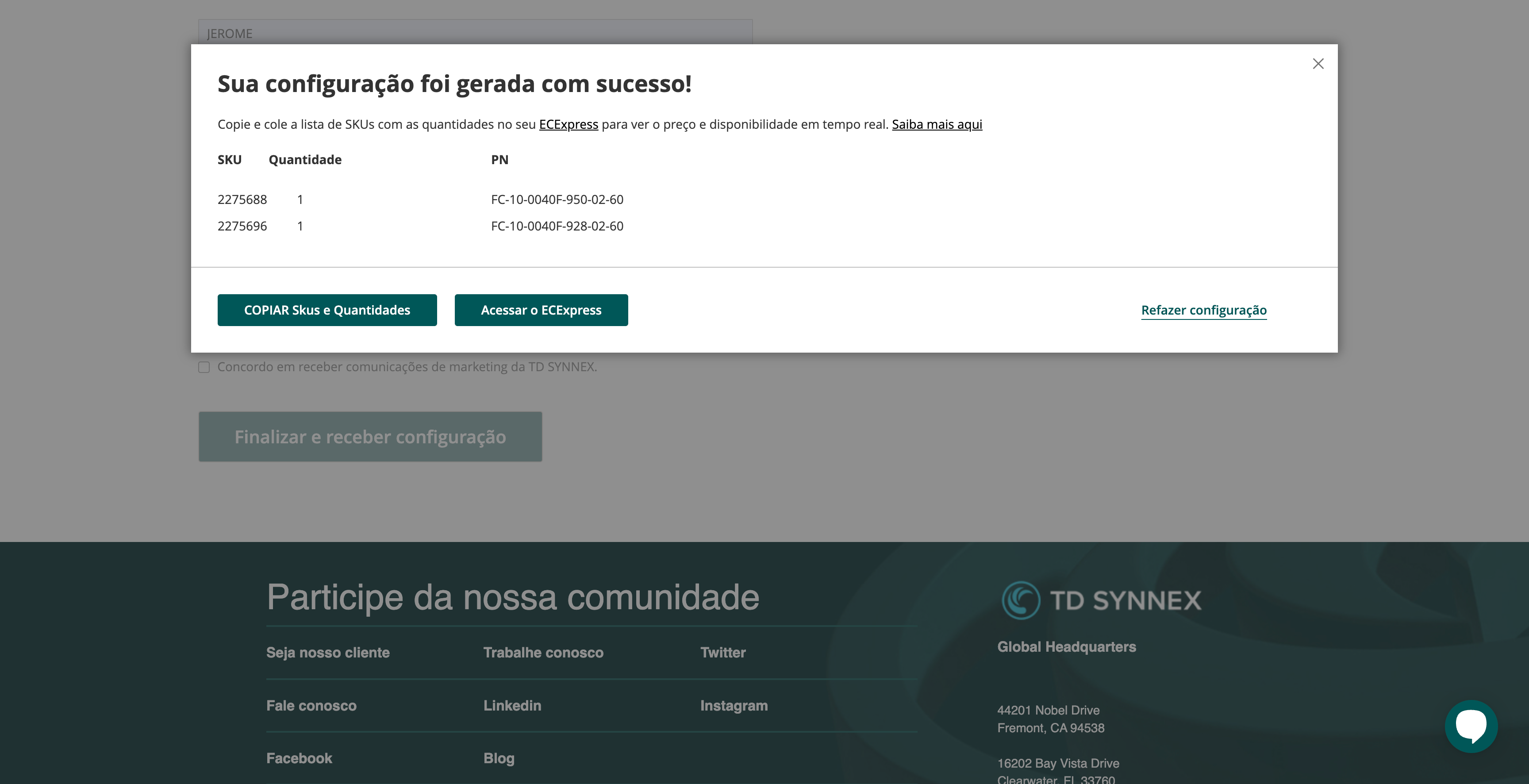 Product Configurador